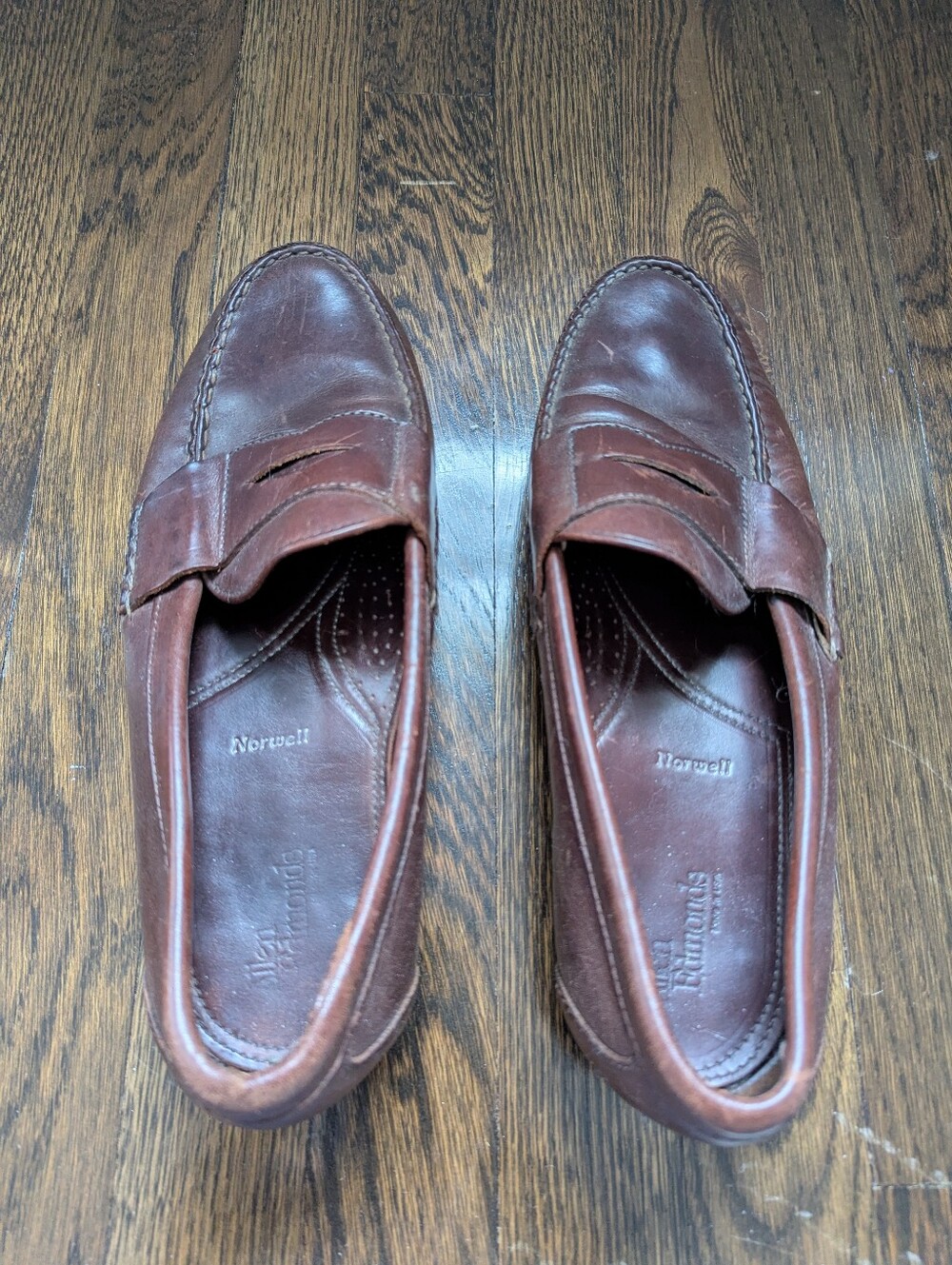 Allen Edmonds Brown Leather Penny Loafers, Size 10C